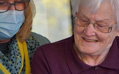 Carer with patient