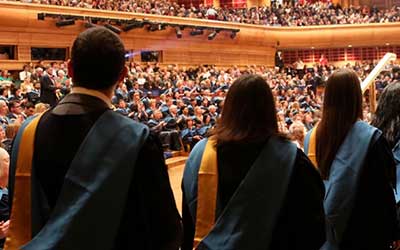 Graduates at an OU degree ceremony